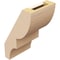 Ekena Millwork 5-inch W x 6-inch D x 10-inch H Ridgewood Rough Cedar Woodgrain TimberThane Knee Brace, Primed BRCUR05X06X10RIDRCPR - alternate 3